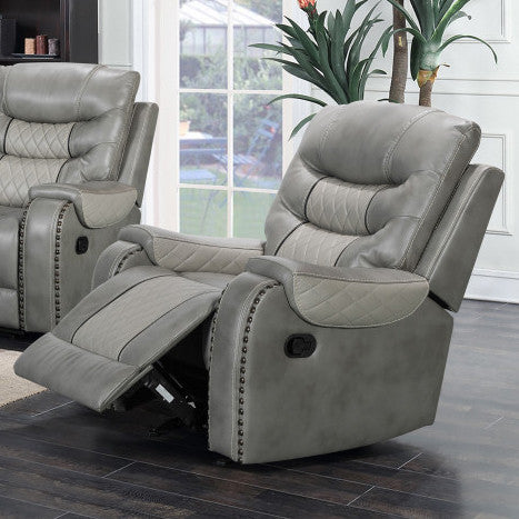AVIATOR Gray 39" Wide Glider Recliner