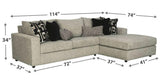 AZALEA 114" Wide Sectional