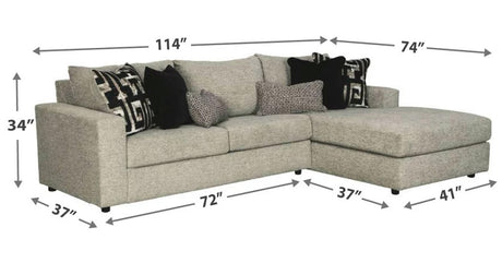 AZALEA 114" Wide Sectional