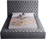AZELL Gray Velvet Storage Bedroom Set