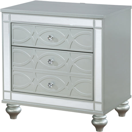 AZURA Silver 28" Wide Nightstand