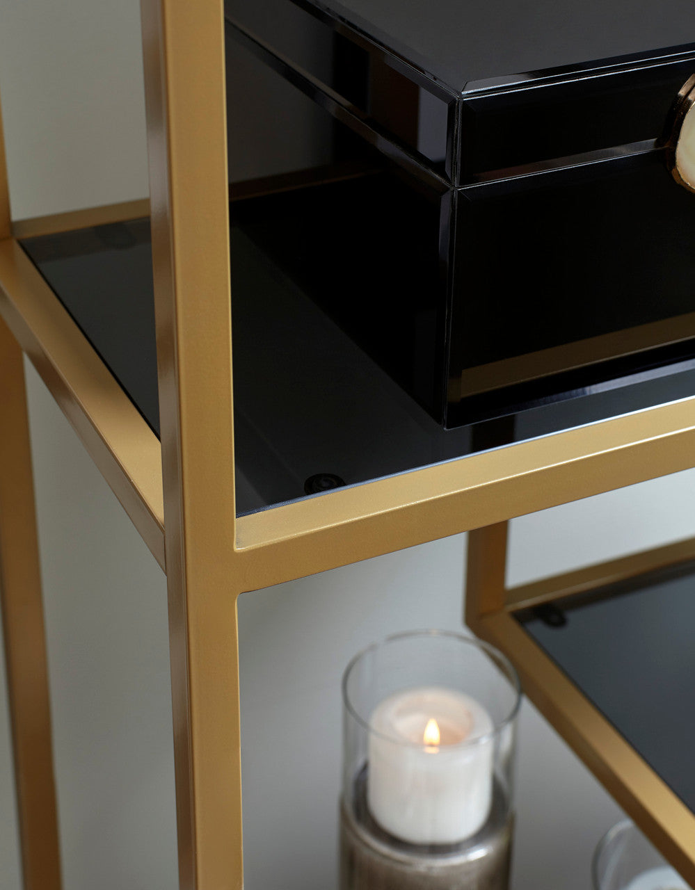CHASEN Gold 36" Wide Bookcase