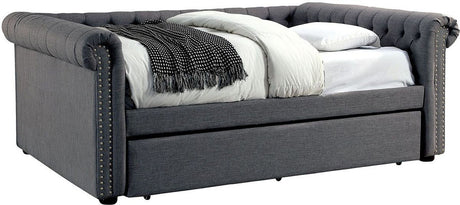 ALEXANDRE Full Size Gray Day Bed w/ Trundle