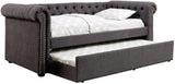 ALEXANDRE Gray Day Bed w/ Trundle
