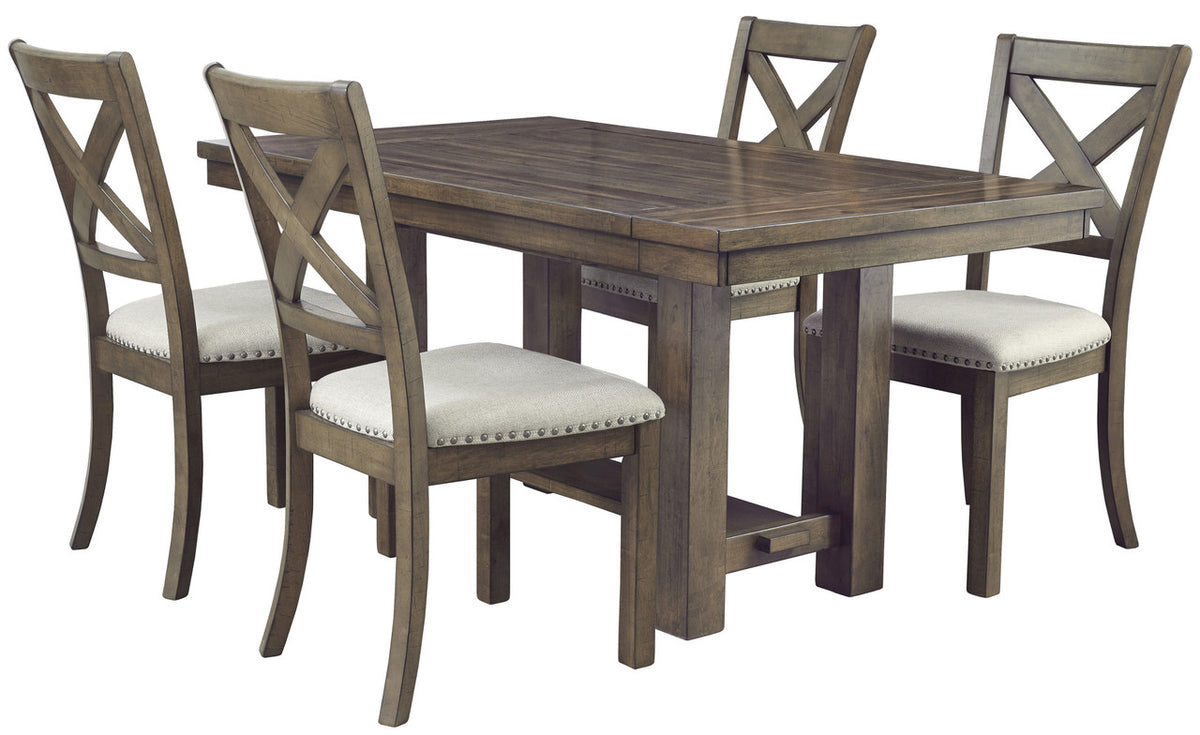 ALPINE Brown 5 Piece Dining Set