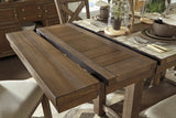 ALPINE Brown 9 Piece Counter Height Set