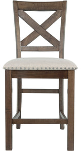 ALPINE Brown 19" Wide Counter Height Chair