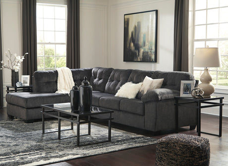 ALVEN Gray 126" Wide Gray Sectional
