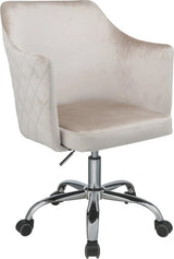 AMANDA Champagne 25" Wide Velvet Swivel Chair