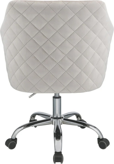AMANDA Champagne 25" Wide Velvet Swivel Chair