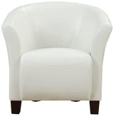 Anda White Accent Chair