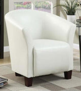 Anda White Accent Chair