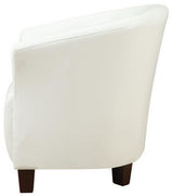 Anda White Accent Chair
