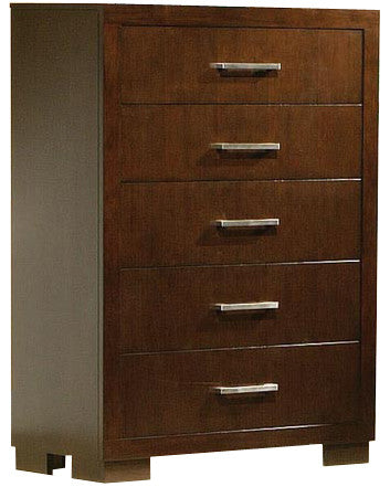 ANDRE Brown 36" Wide 5-Drawer Chest