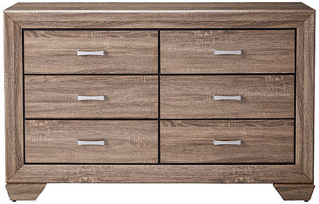 ANDREWS Taupe Dresser & Mirror