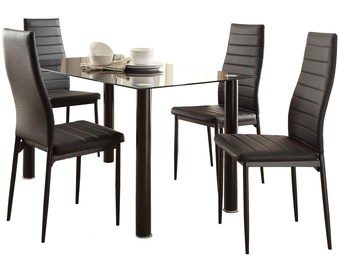 ANIKK Black 5 Piece Dining Set