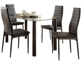 ANIKK Black 5 Piece Dining Set