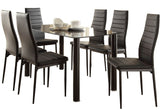 ANIKK Black 7 Piece Dining Set