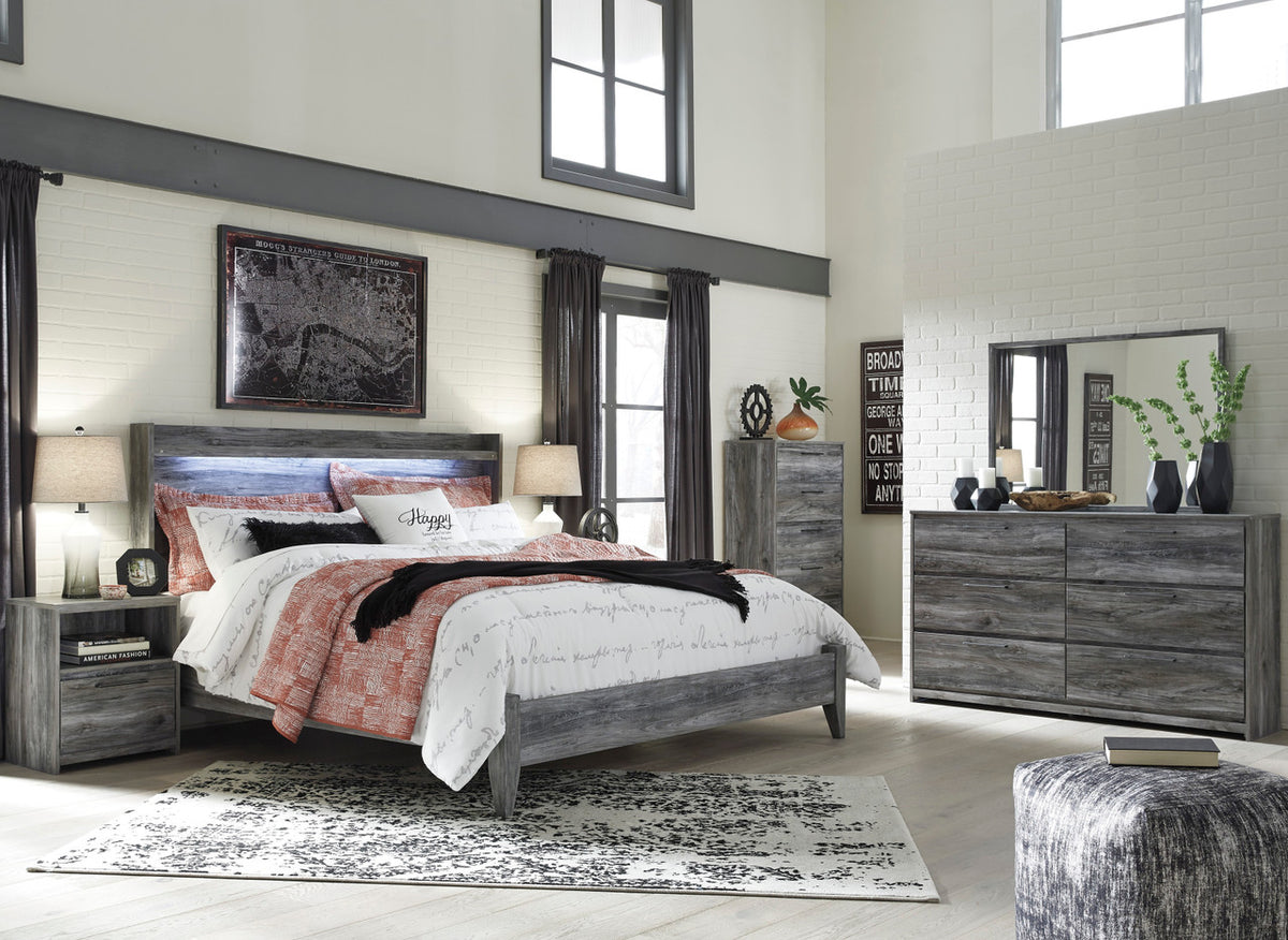 APTON Gray 52" Height Lighted Bed
