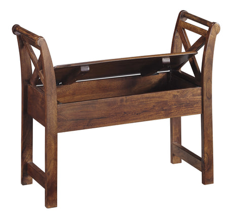 ARANDEL Warm Brown 36" Wide Accent Bench