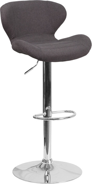 ARCHIE Black Swivel Barstool