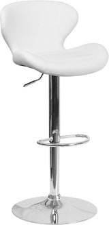 ARCHIE White Vinyl Barstool