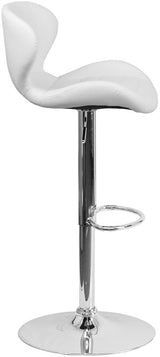 ARCHIE White Vinyl Barstool