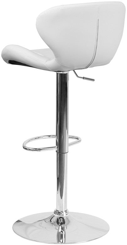 ARCHIE White Vinyl Barstool