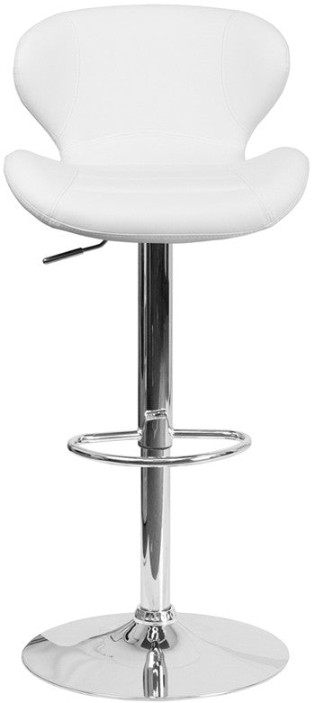 ARCHIE White Vinyl Barstool