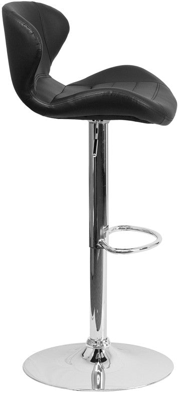 ARCHIE Black Vinyl Barstool