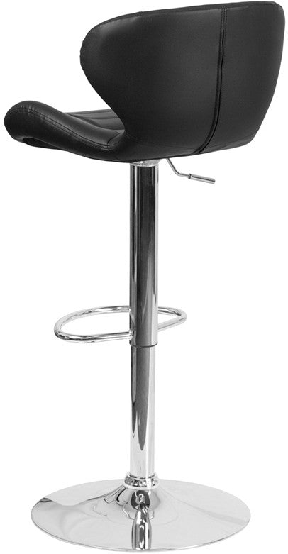 ARCHIE Black Vinyl Barstool