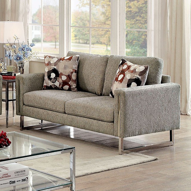 Ashford Gray Chenille Loveseat
