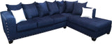 EXELLA Blue  113" Wide Sectional