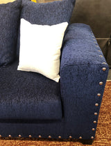 EXELLA Blue  113" Wide Sectional
