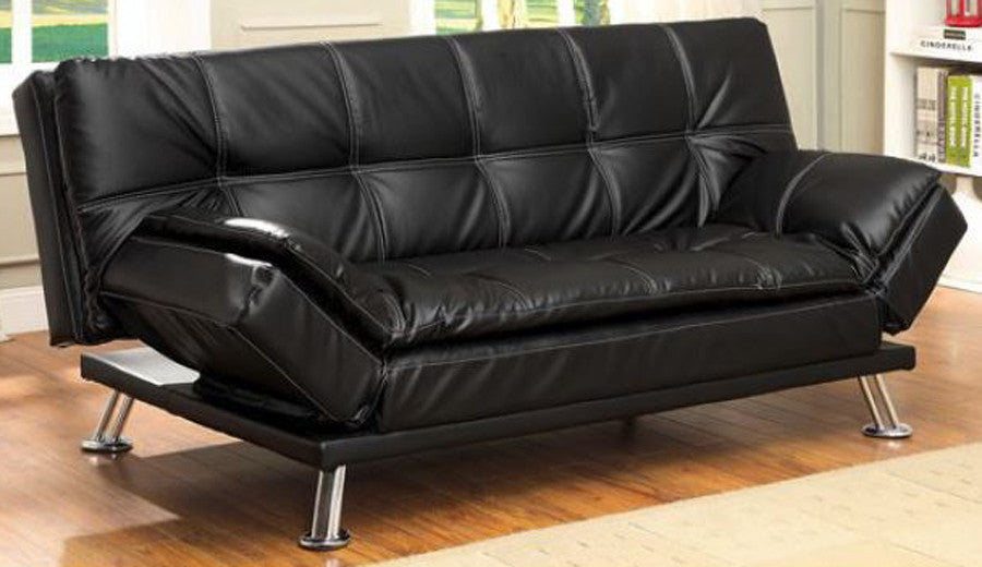 AZARIA Black Sofa Bed with Chaise
