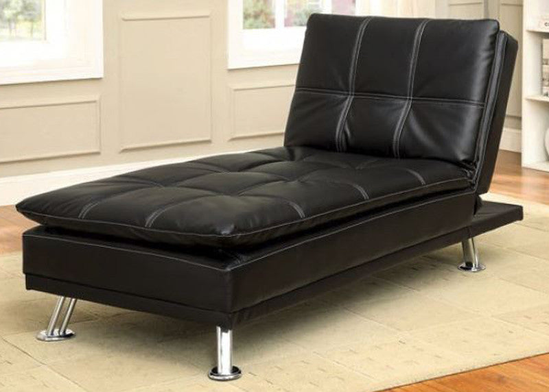 AZARIA Black Sofa Bed with Chaise
