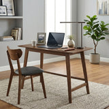 BADILLO 47'' x 24" Depth Computer Desk and Chair - Solid Wood