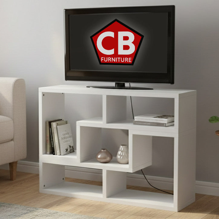 BAIER Pure White 47 Inch Wide x 22" Height TV Stand (RTA)