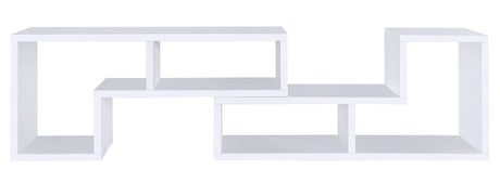 BAIER Pure White 84" Wide x 16" Height Adjustable TV Stand (RTA)