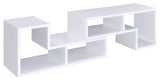 BAIER Pure White 84" Wide x 16" Height Adjustable TV Stand (RTA)