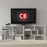 BAIER Pure White 95" Wide x 33" Height Versatile TV Stand