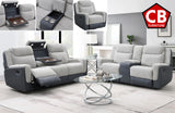 BANDERA Gray Power Reclining Sofa & Loveseat