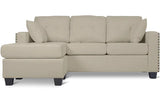BARANI Beige 80" Wide Reversible Sectional (RTA)