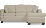 BARANI Beige 80" Wide Reversible Sectional (RTA)