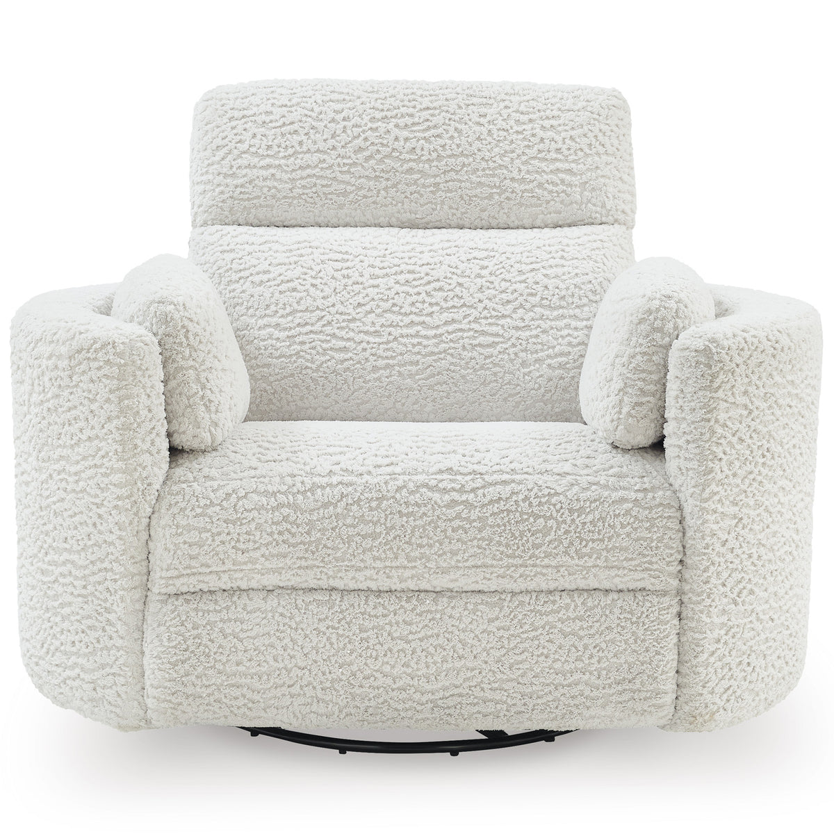 BARRERA Light Silver 52" Wide x 41" Oversized Swivel Power Recliner