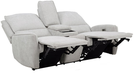 BARRETT Light Gray Chenille Power Reclining Sofa & Loveseat