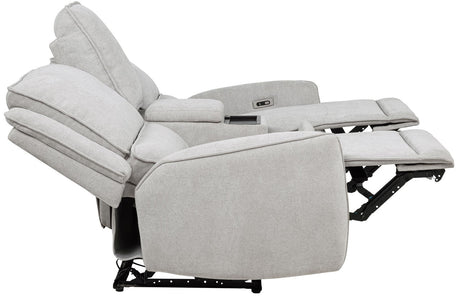 BARRETT Light Gray Chenille Power Reclining Sofa & Loveseat