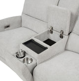 BARRETT Light Gray Fabric Power Reclining Sofa & Loveseat