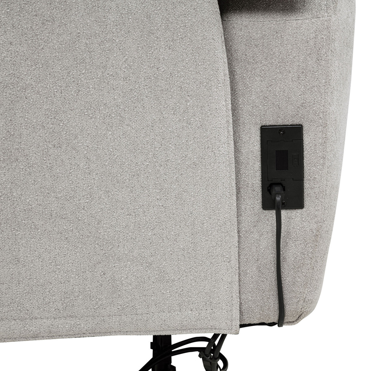 BARRETT Light Gray Fabric Power Reclining Sofa & Loveseat
