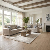HARRISON Light Brown Sofa & Loveseat